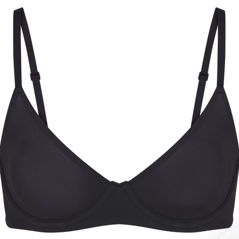 SKIMS NWT Fits Everybody Unlined Demi Bra 34C Onyx